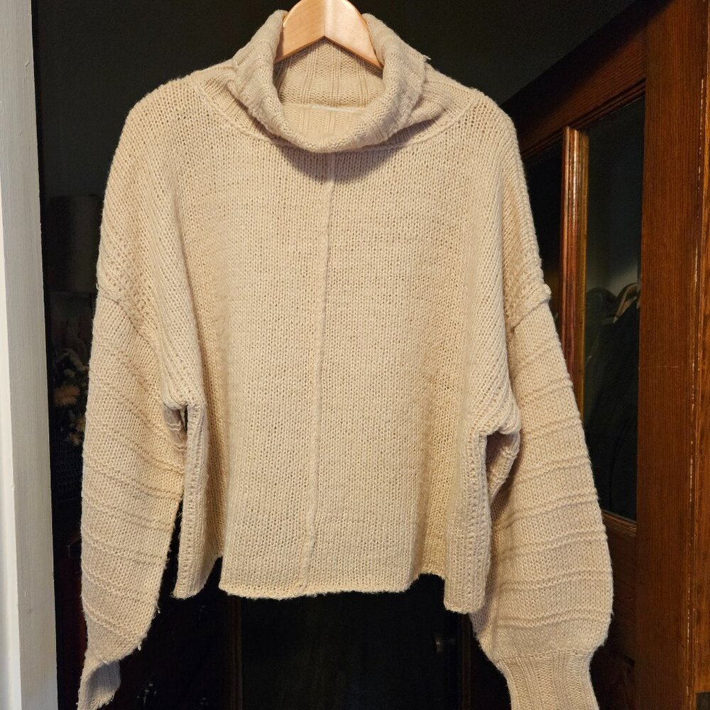 Dress Forum Women's Fuzzy Knit Turtleneck Sweater - Size Medium